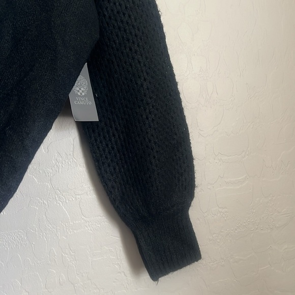 Vince Camuto Drop-Shoulder Turtleneck Sweater in Rich Black M - Picture 4 of 8